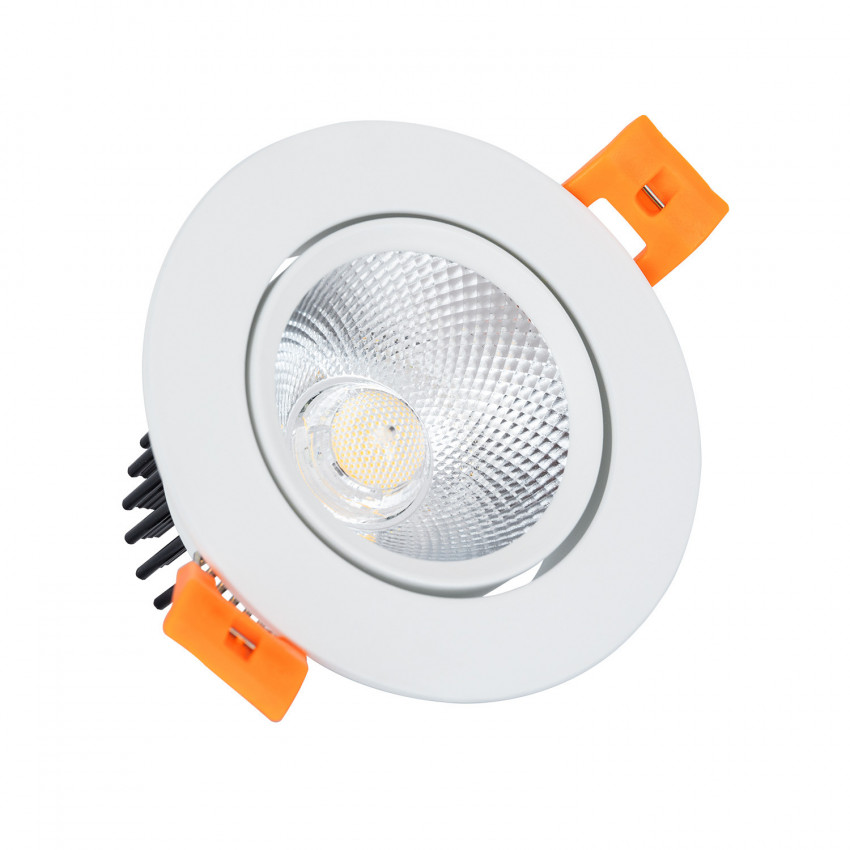 Downlight LED Ronde Dimbare  Richtbare 7W COB  Wit  Ø 70 mm 