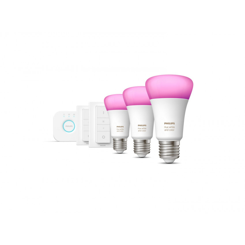 Starter Kit Slimme LED Lampen E27 3x9W 806 lm PHILIPS Hue White