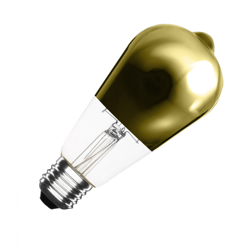 LED Lamp E27 Filament Dimbaar 5.5W ST64 Chrome Reflect Lemon