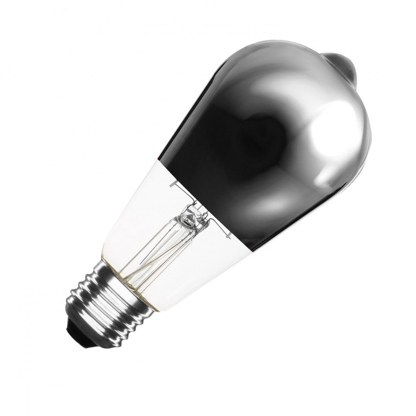 LED Lamp E27 Filament Dimbaar  7.5W ST64 Chrome  Reflect Lemon