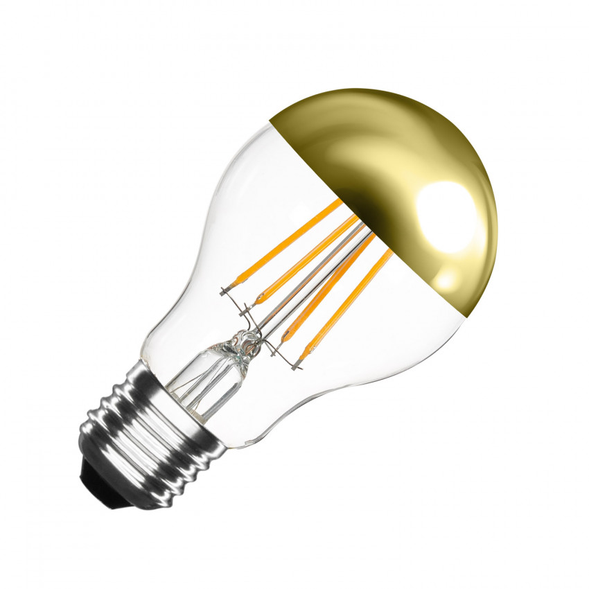 A60 E27 6W Gold Reflect Filament LED Bulb (Dimmable)