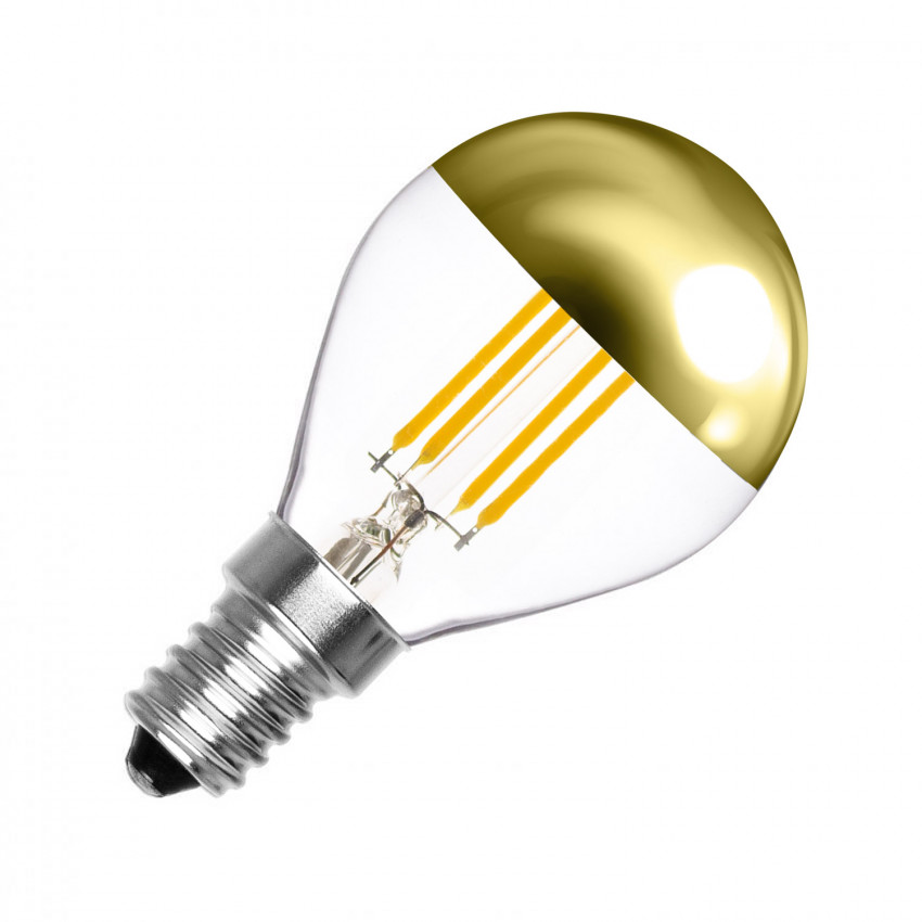 G45 E14 4W LED gouden reflecterende lamp (dimbaar)