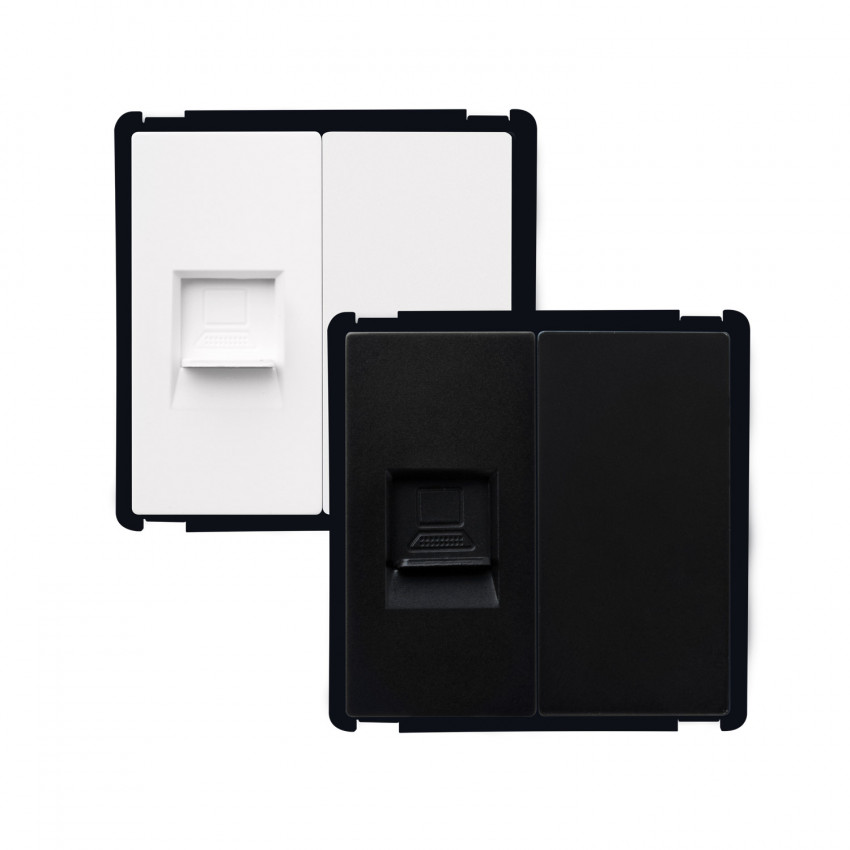 Contactdoos RJ45 Internet +Blinddeksel Modern 