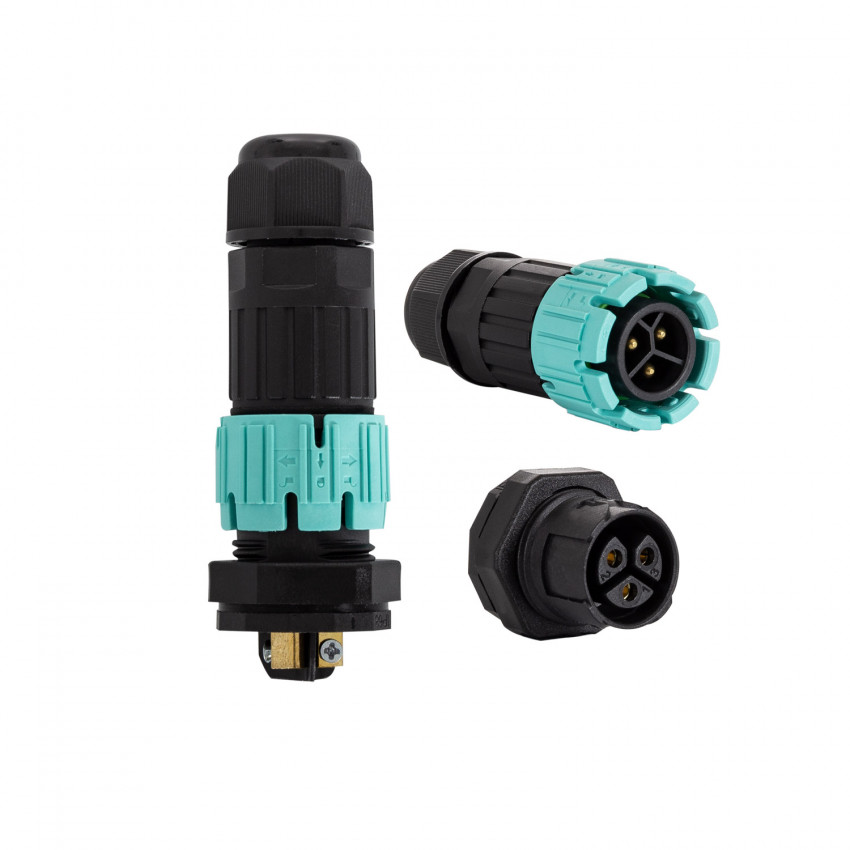3-Polige waterdichte Connector voor Lasdozen 0,5-2,5mm² IP68