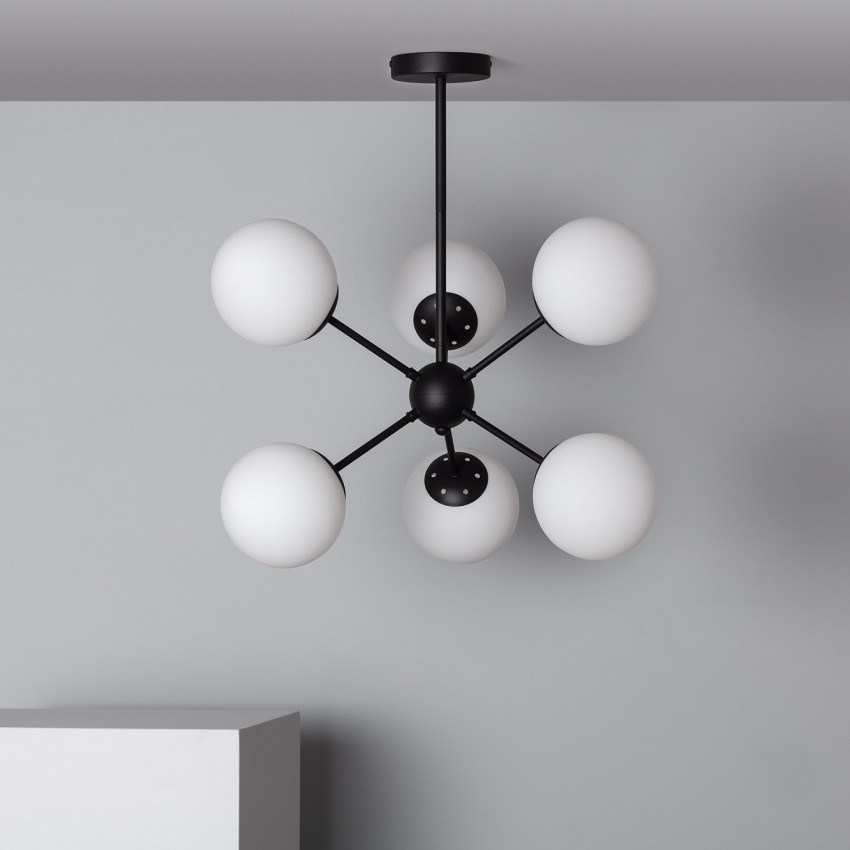 Hanglamp van Metaal en Glas Balts Big
