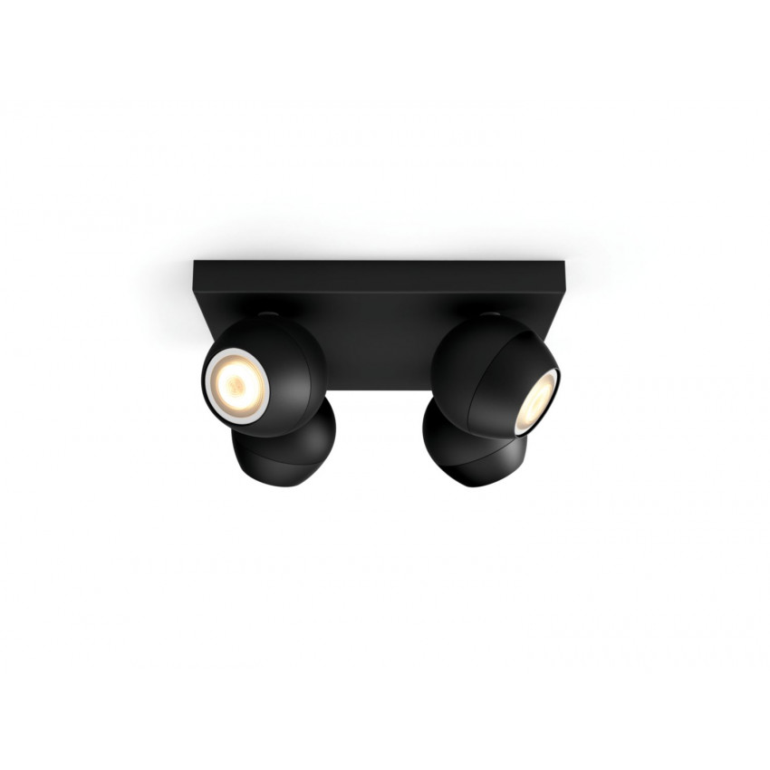 Lámpara de Techo White Ambiance Cuatro Focos GU10 PHILIPS Hue Buckram