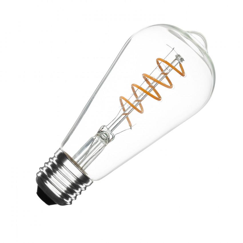 LED Lamp Filament E27 4W 200 lm Dimbaar ST64 Spiral 