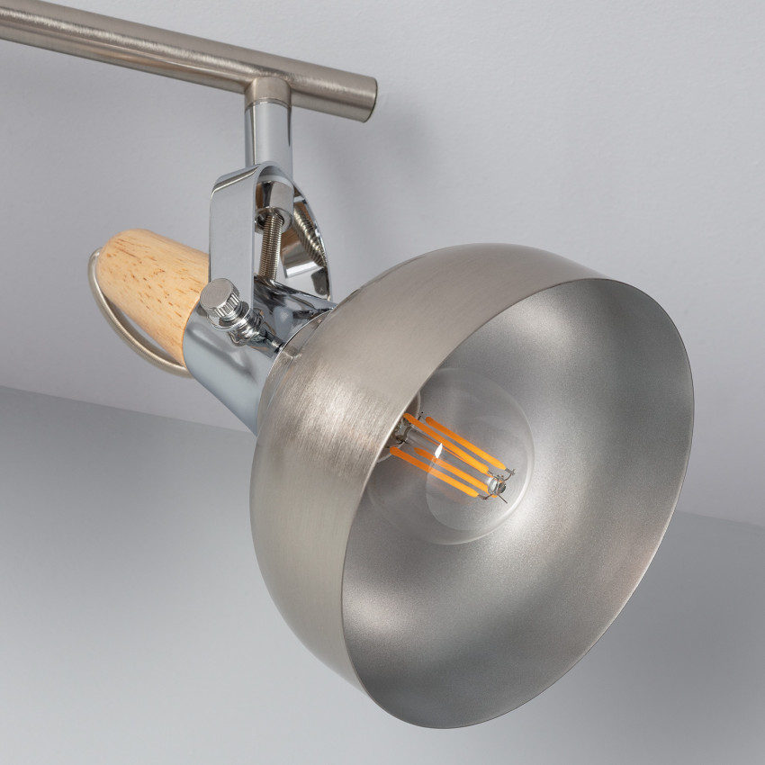 Foco Orientable Emer 3x Lineal Plata