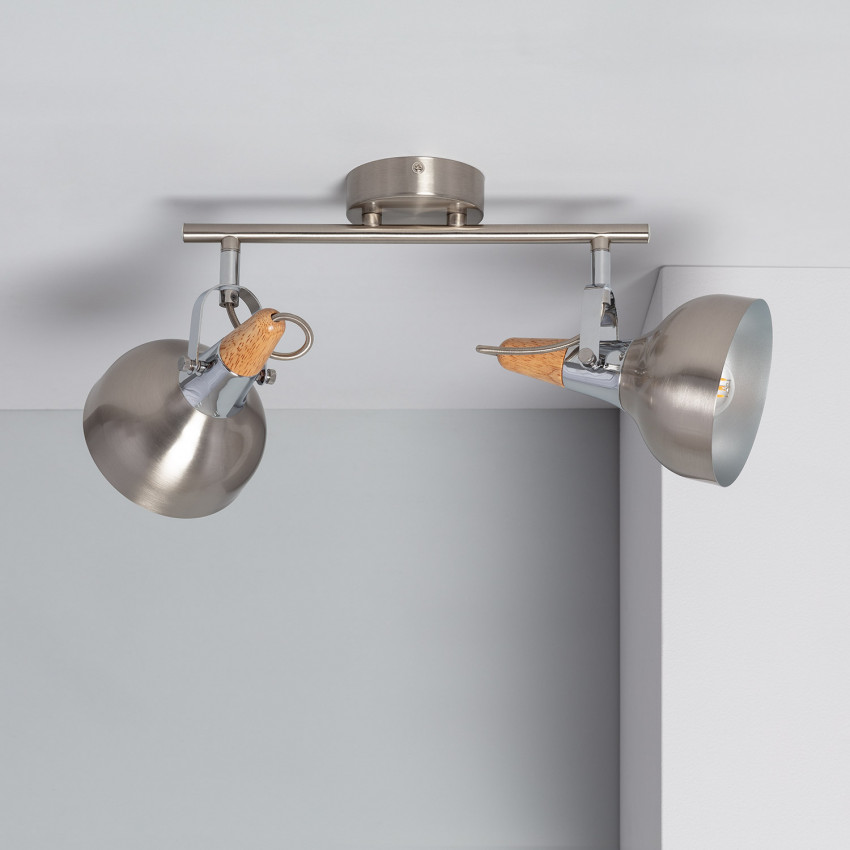 Foco Orientable Emer 2x Plata