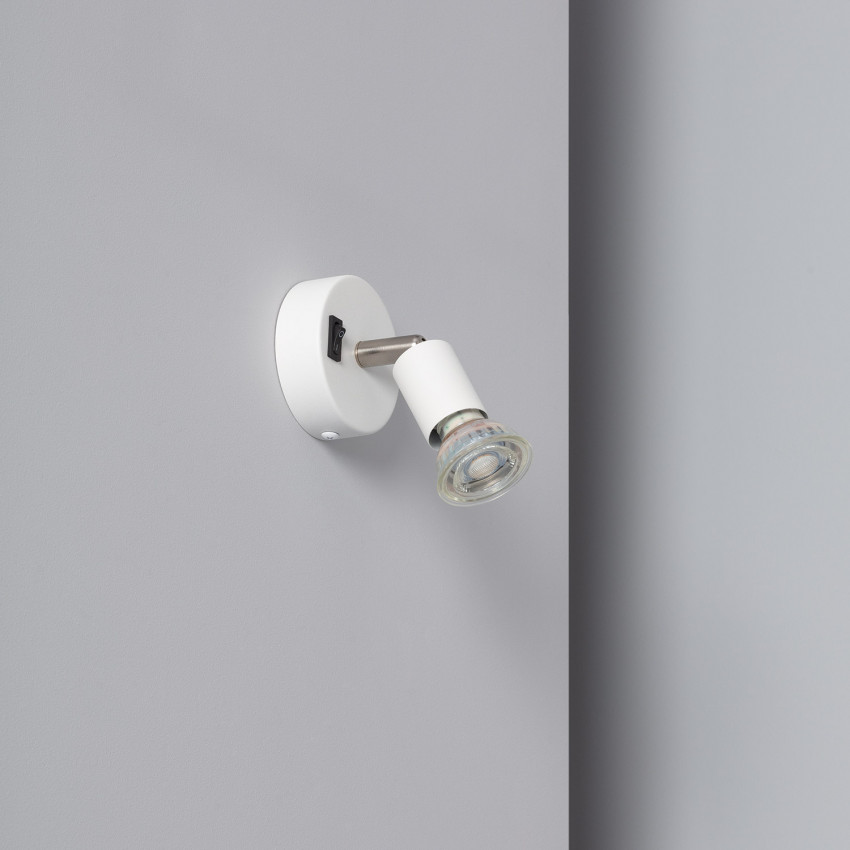 Wandlamp Aluminium  Richtbaar met Schakelaar 1 Spot Oasis Wit 