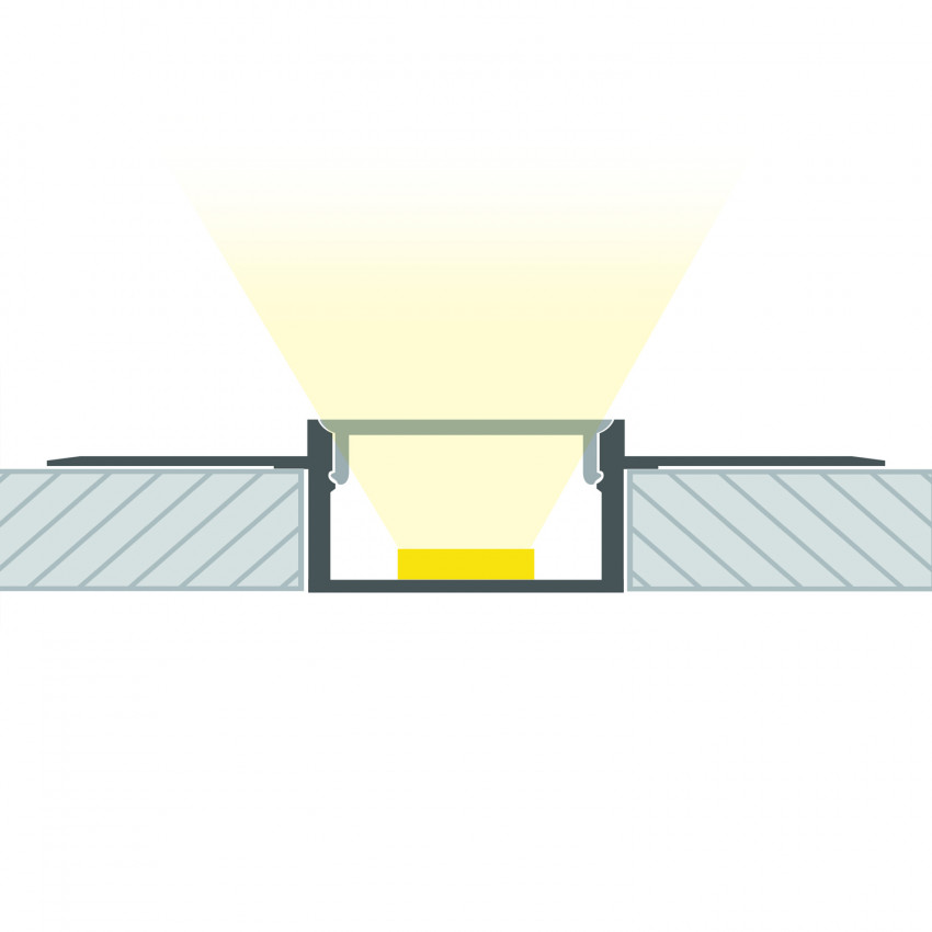 Perfil de Aluminio Empotrado en Escayola para Tira LED a medida