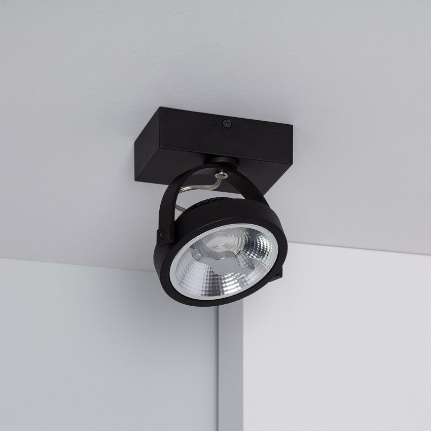LED Spot 15W Opbouw Richtbaar AR111 Black Dimbaar Cree 