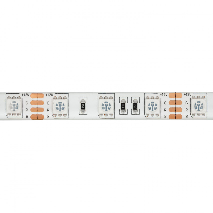 Kit Tira LED RGB 12V DC 60LED/m 5m con Controlador Smart WiFi y Fuente Alimentación