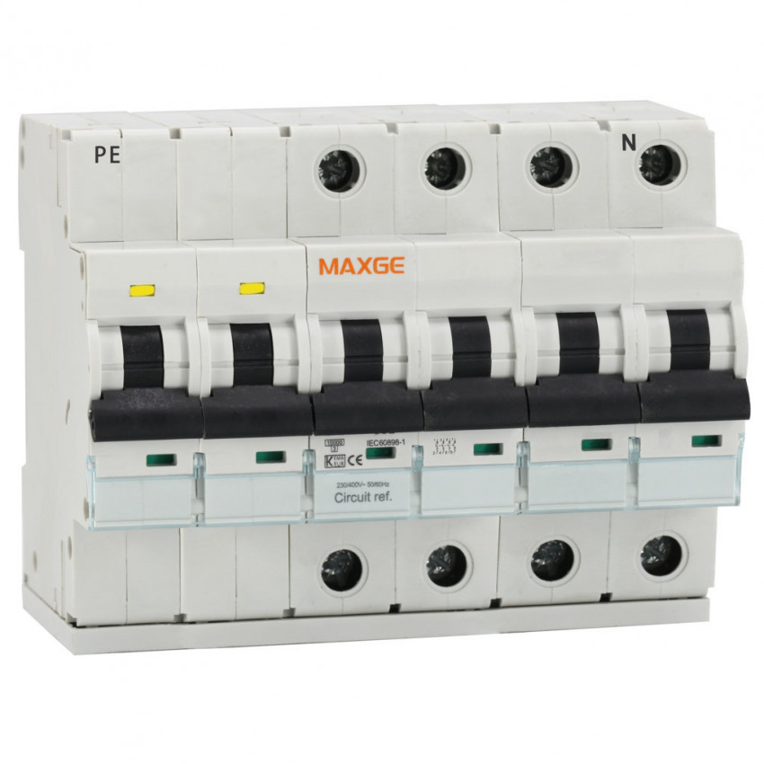 Overspanningsbeveiliging Permanente + kortstondige MAXGE 4P-Klasse II-15kA-1,5kV