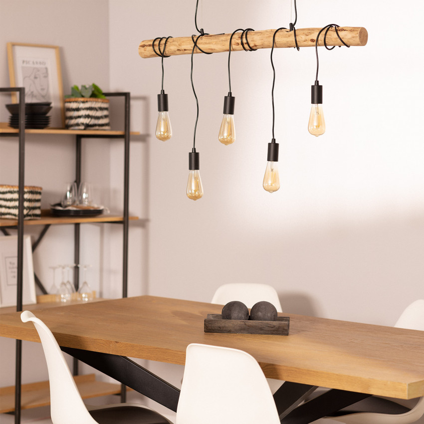 Hanglamp  Hout en Metaal Yagis