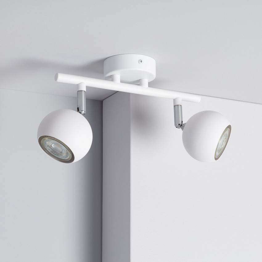 Wandlamp Aluminium  Verstelbaar  met 2 Spot Ates