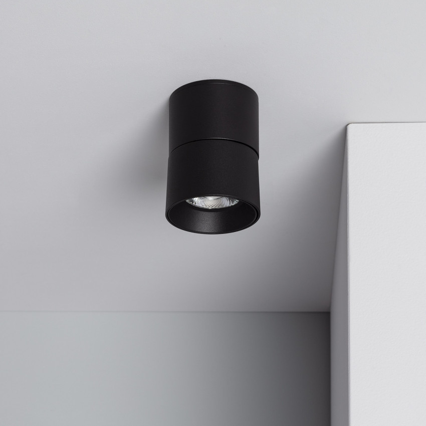 Plafondlamp 7W LED Rond Aluminium Zwart  New Onuba
