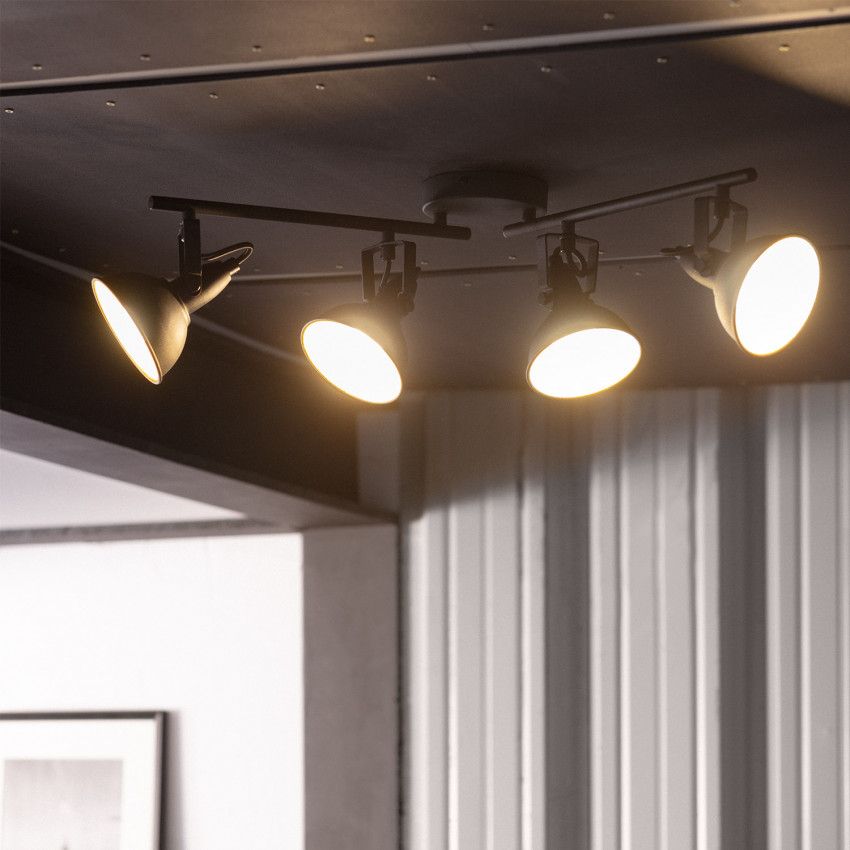 Foco Orientable Emer 4x Negro