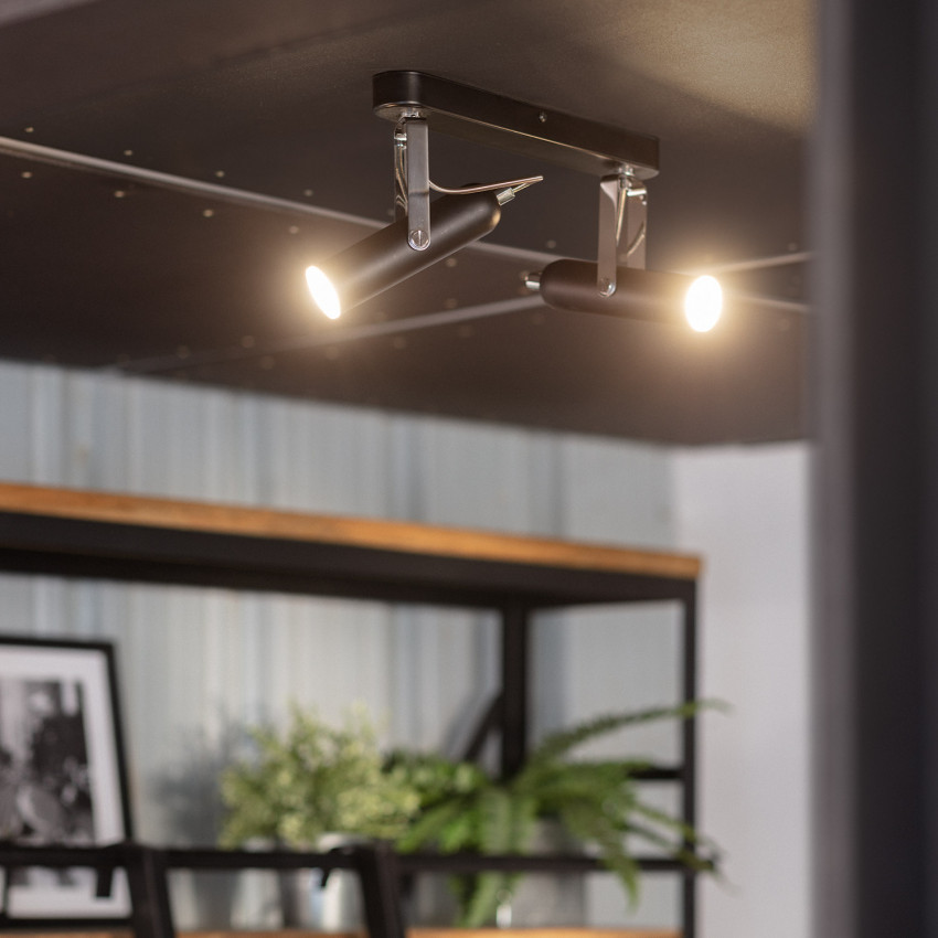 Foco LED Orientable Big Quvu 2x4W Negro