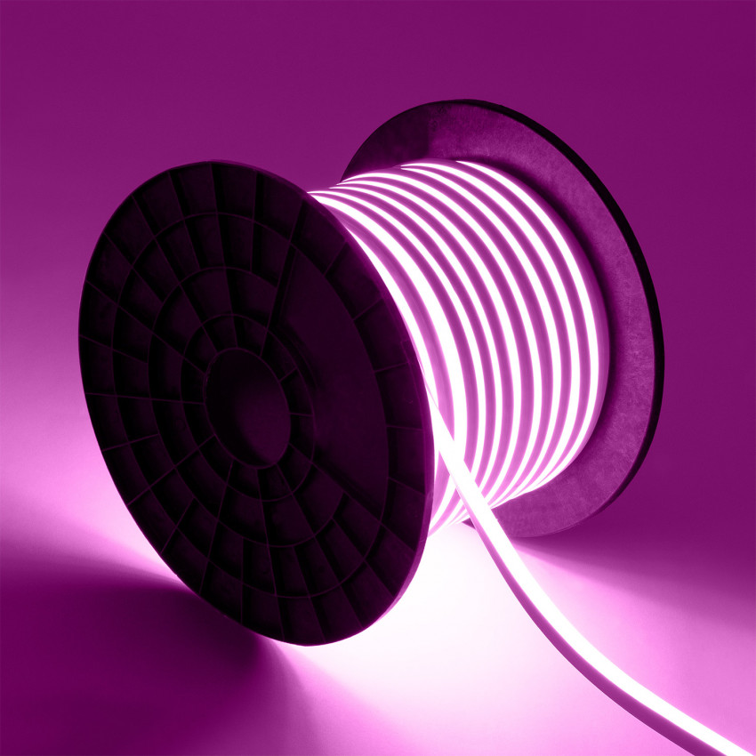 LED Strip Rol Neon Flexibel Dimbaar Roze 120LED/m 50m IP65 te knippen om de 100cm