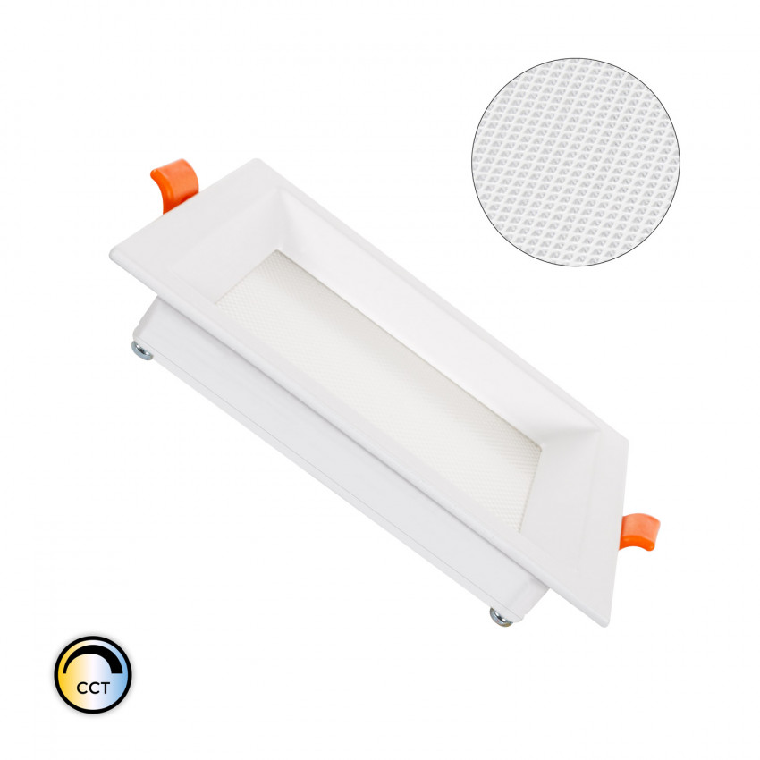 LED Downlight  Vierkant 10W CCT selecteerbare Slim LIFUD Microprismatisch (UGR17) zaagmaat 110x110 mm  