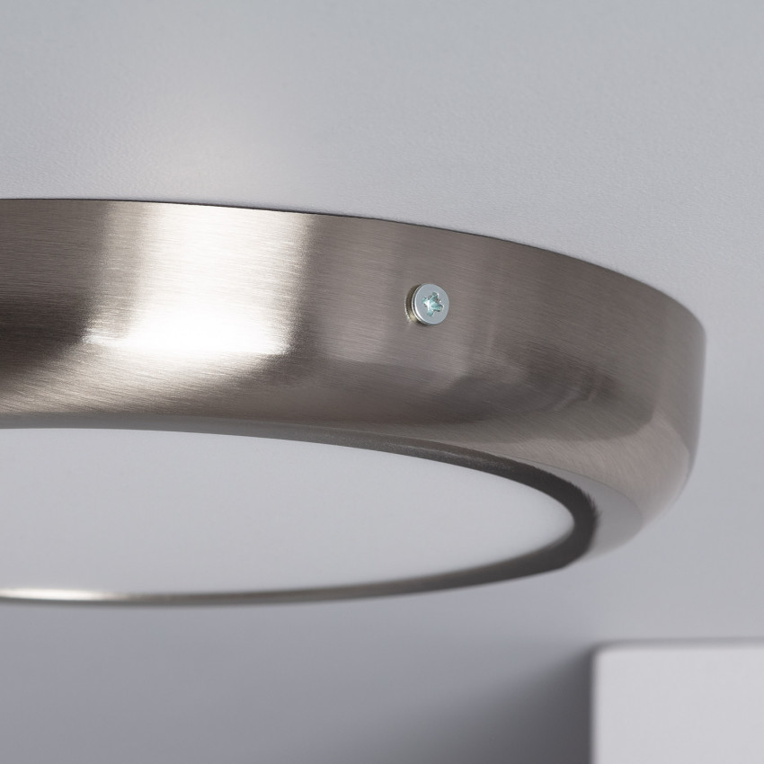 Plafón LED Circular Silver Design 18W
