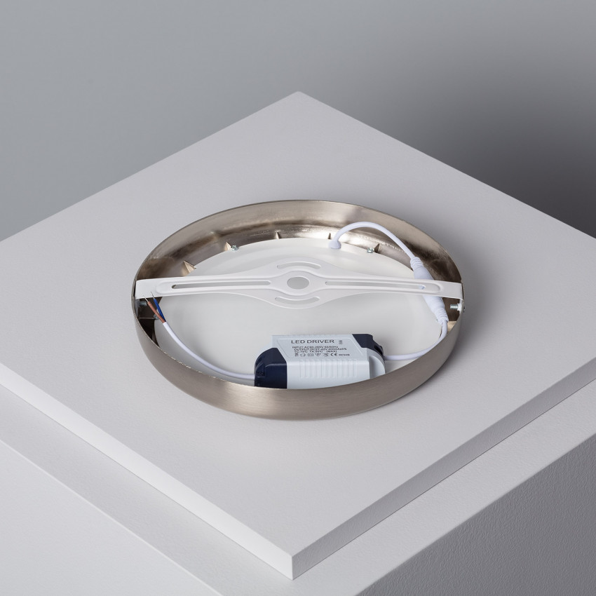 Plafón LED Circular Silver Design 18W