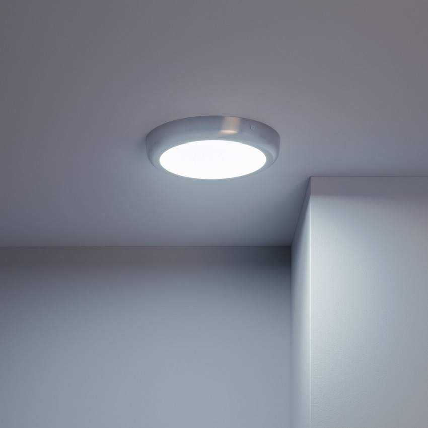 Plafón LED Circular Silver Design 18W