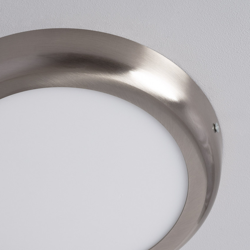 Plafón LED Circular Silver Design 18W