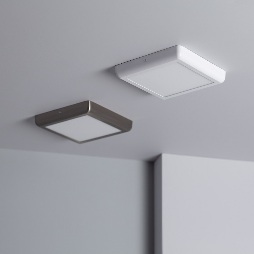 Plafón LED Cuadrado Silver Design 18W