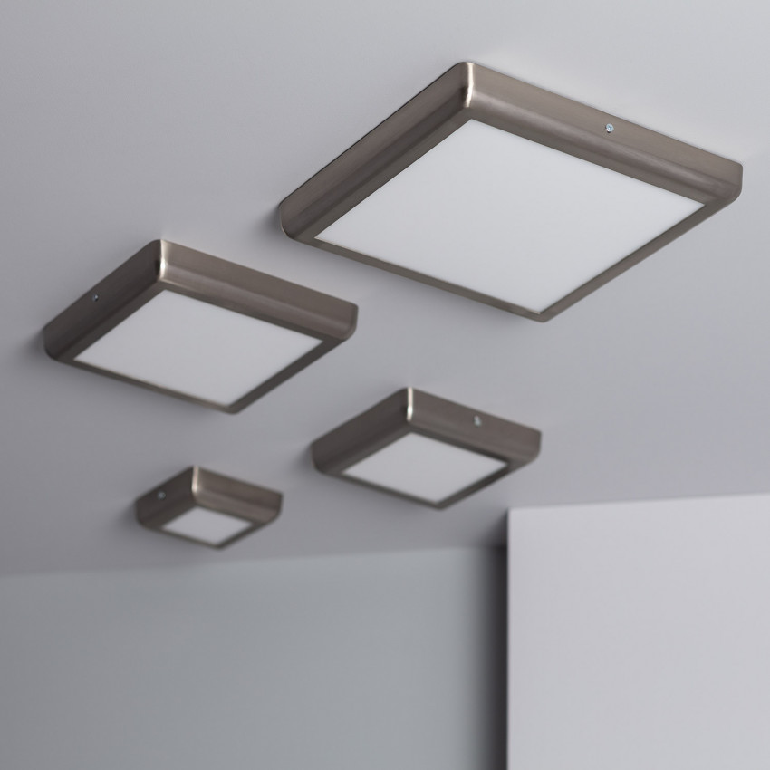 Plafón LED Cuadrado Silver Design 24W