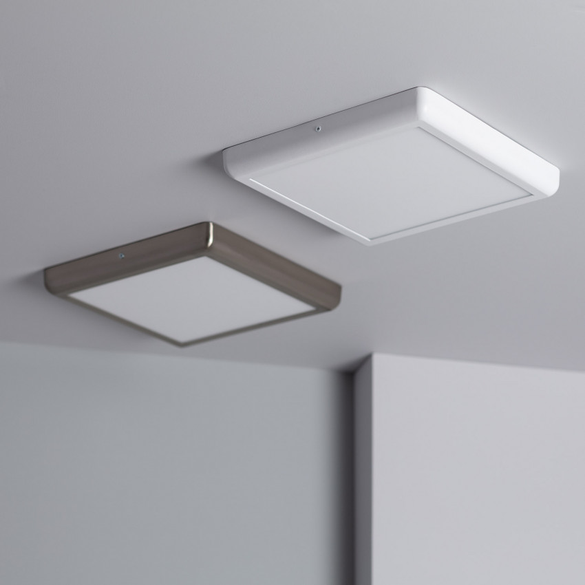 Plafón LED Cuadrado Silver Design 24W