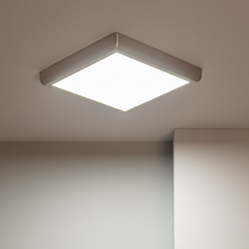 Plafón LED Cuadrado Silver Design 24W
