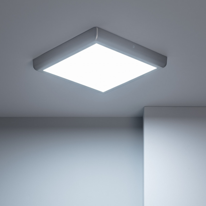Plafón LED Cuadrado Silver Design 24W