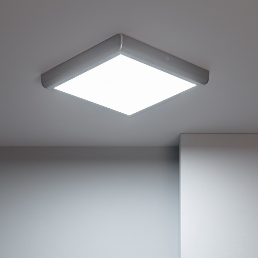 Plafón LED Cuadrado Silver Design 24W