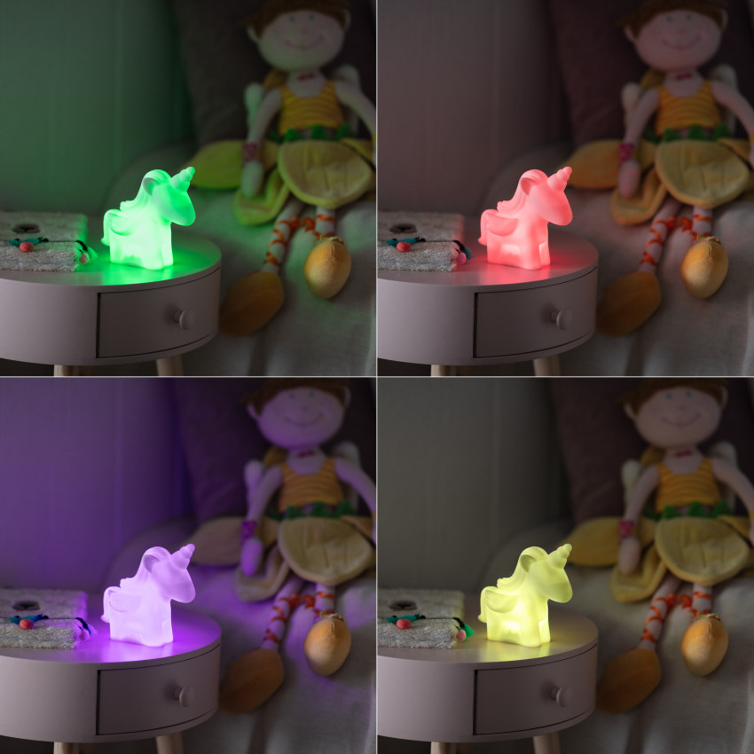 Luz LED Mesita para Niños Unicornio