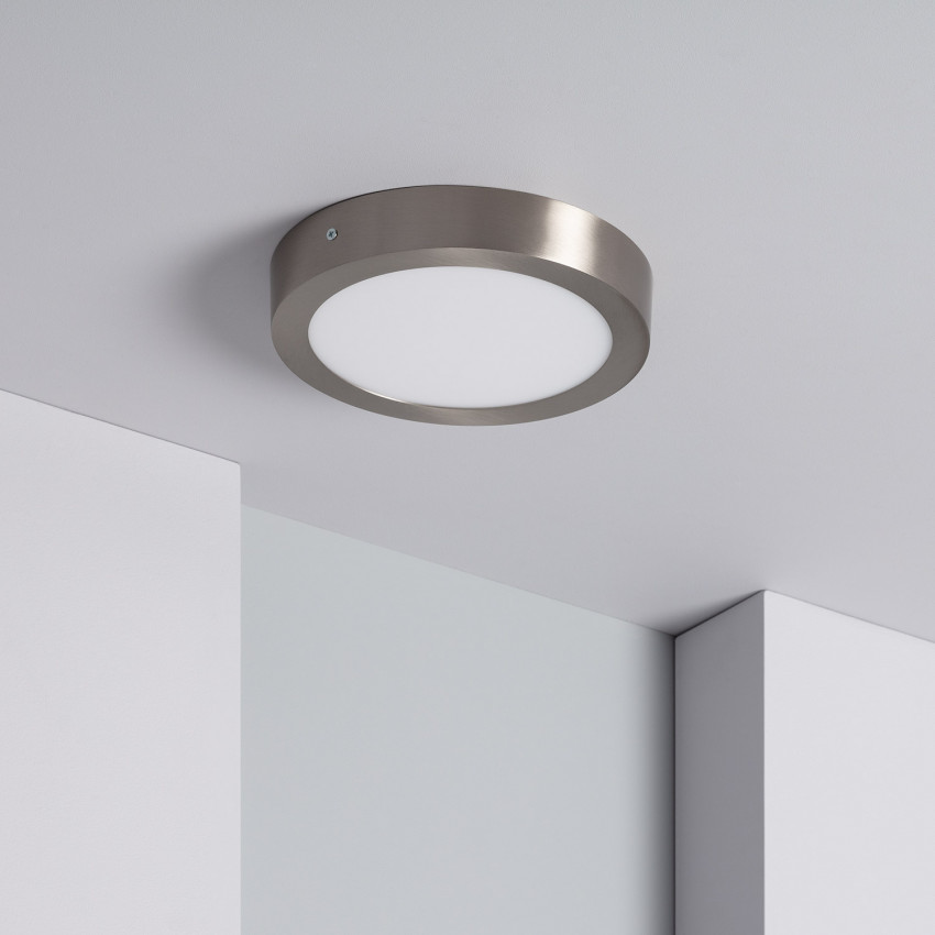 Plafondlamp Metaal Rond Zilver LED 18W Ø225 mm 
