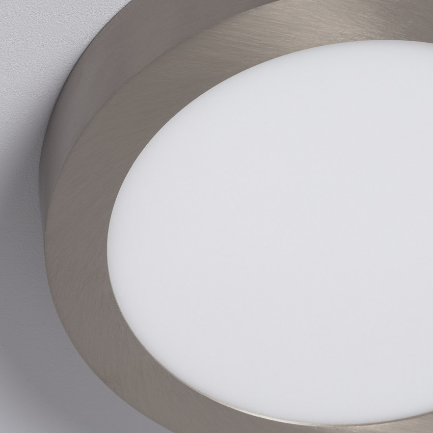 Plafón LED Circular 18W Marco Plata