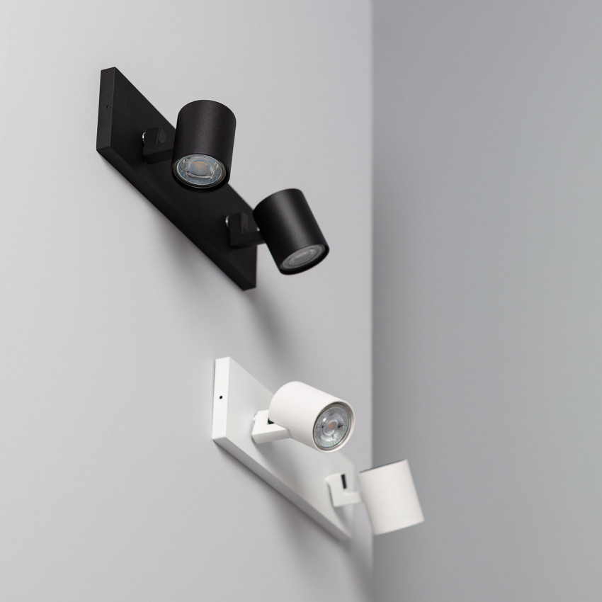 Gylu Aluminium Opbouwspot voor twee GU10 Led lampen 