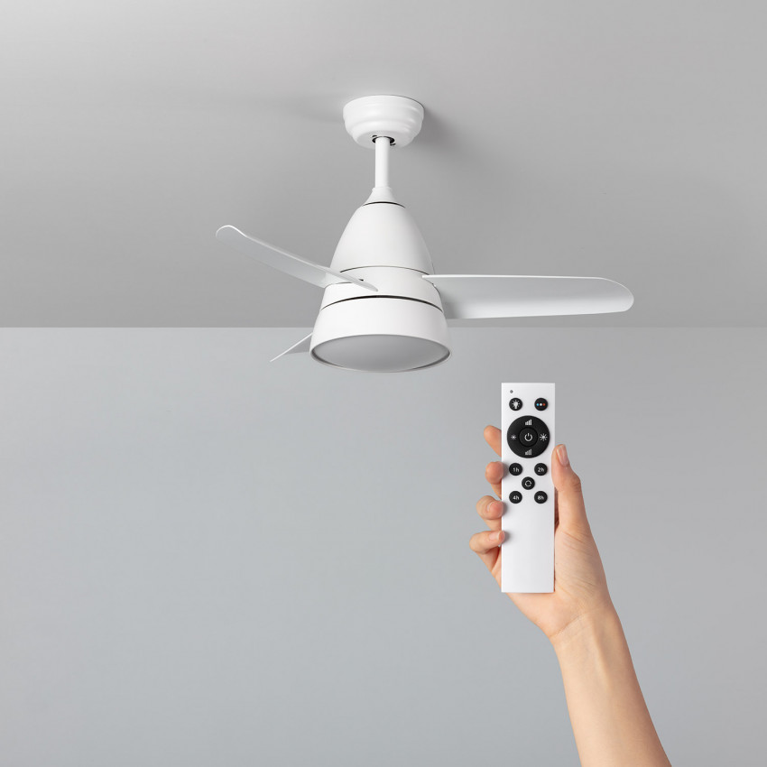 Plafondventilator industrieel LED Wit 91cm Motor DC