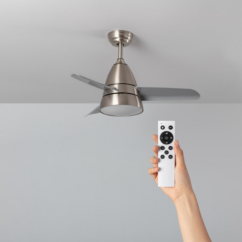Plafondventilator Industriëel LED Zilver 91cm Motor DC