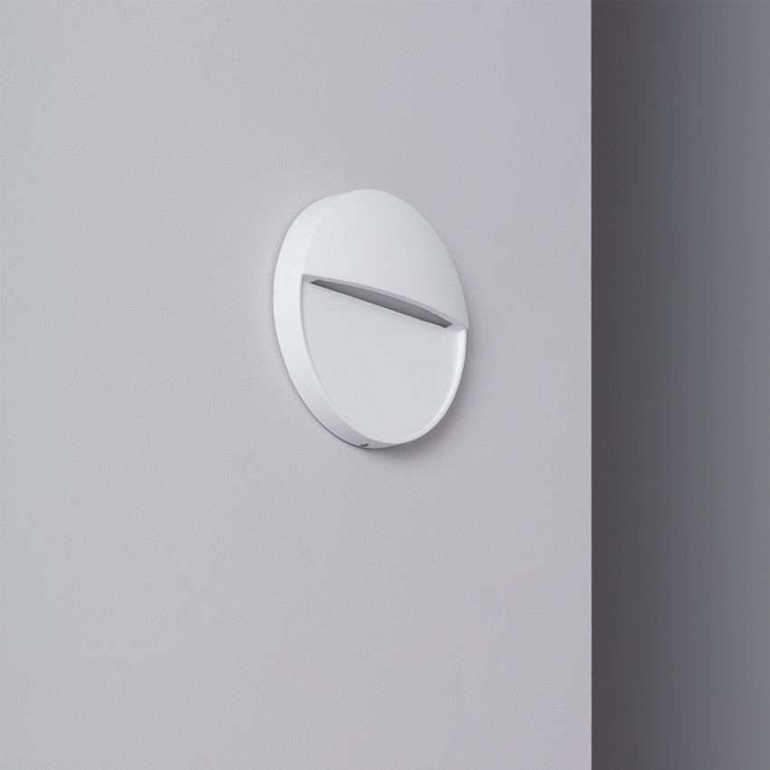 Wandlamp Jade van aluminium Rond LED 4W Wit