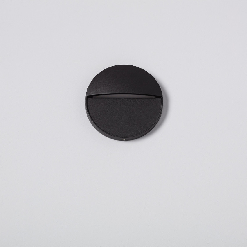 Aplique LED Jade Circular 3W Negro