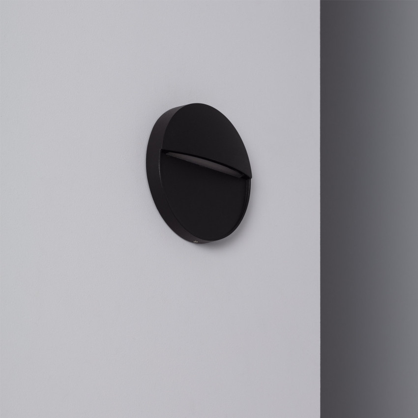 Aplique LED Jade Circular 3W Negro