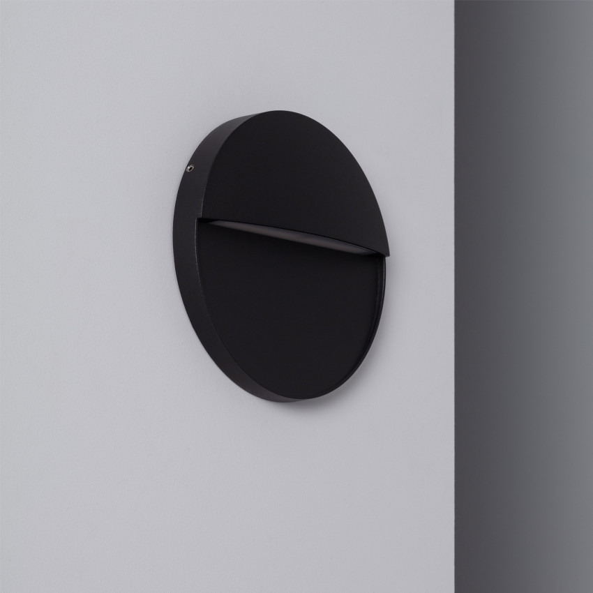 LED Wandlamp Outdoor 6.5W Opbouw Black Rond Jade