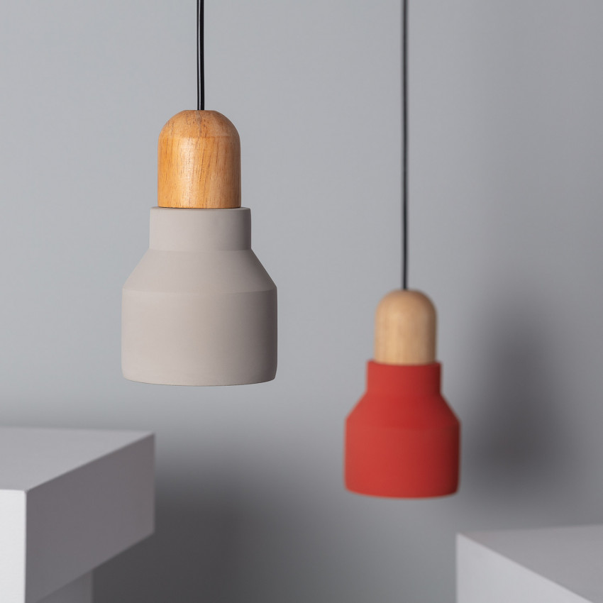 Hanglamp  Beton en Hout Luster