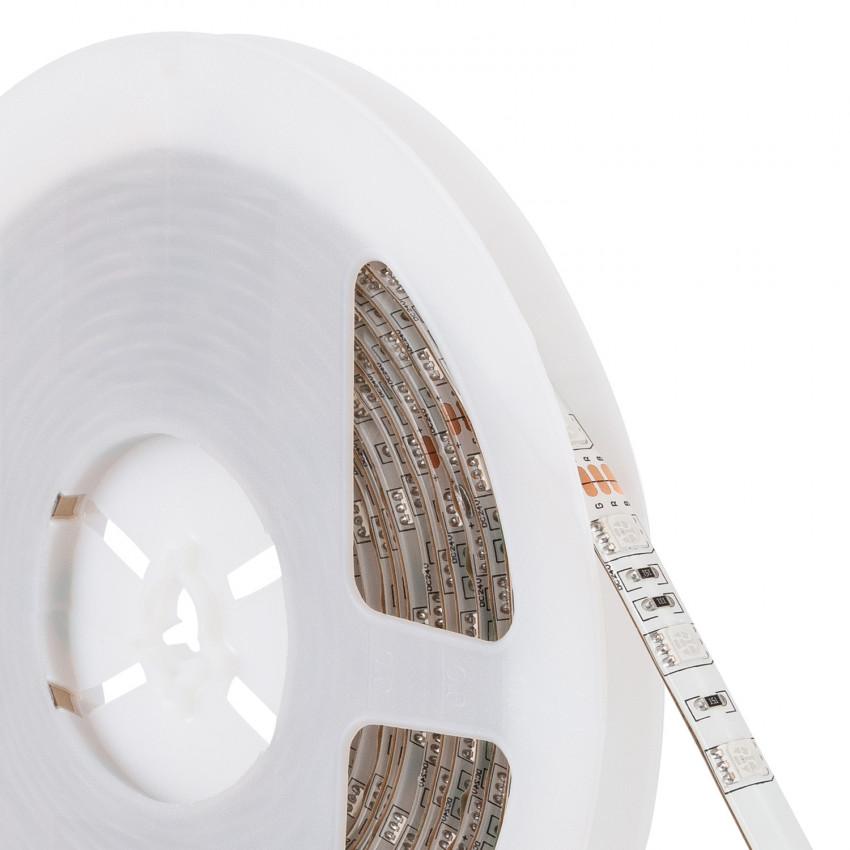 Kit Tira LED RGB 24V DC IP65 60LED/m 5m con Controlador Smart WiFi y Fuente Alimentación