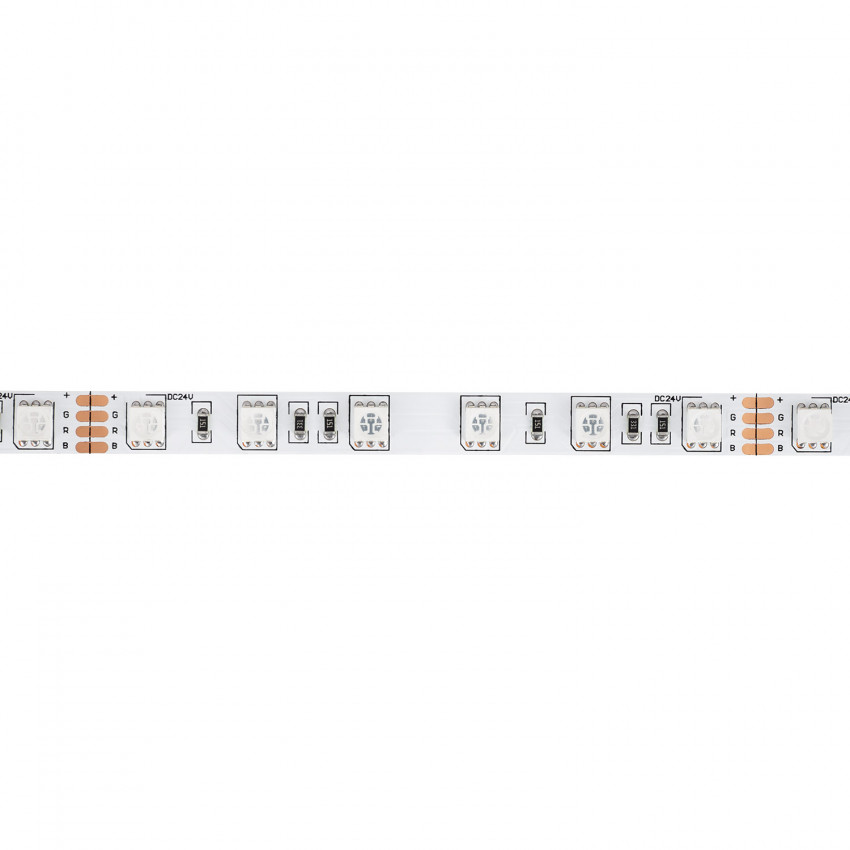 Kit Tira LED RGB 24V DC 60LED/m 5m con Controlador Smart WiFi y Fuente Alimentación