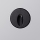 Aplique LED 3W Cicular de Aluminio Oval Wabi Negro