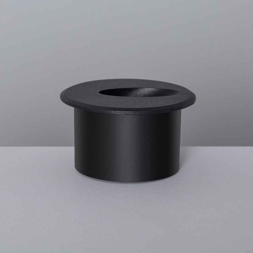 Aplique LED 3W Cicular de Aluminio Oval Wabi Negro